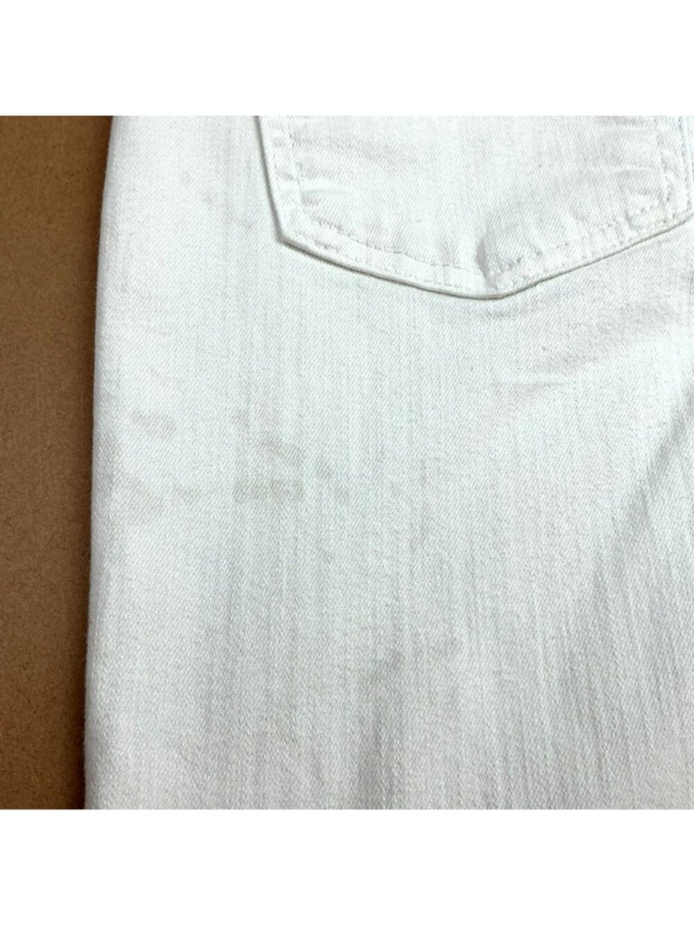7 For All Mankind Cropped Skinny Jeans Womens 27 White 94% Cotton Stretch Denim - Picture 8 of 13